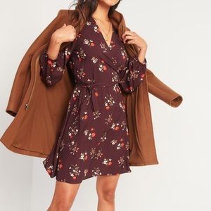 Long sleeve wrap dress